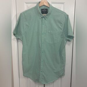 Hollister Men's Mint Green Casual Shirt
